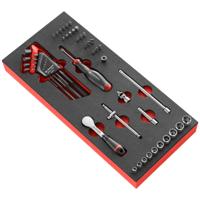 Facom Doppenset | Metrische Zeskant | Foammodule | 46-delig | 1/4" - MODM.R181-36