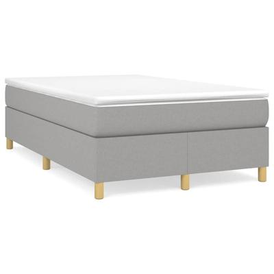 Boxspring met matras stof lichtgrijs 120x190 cm