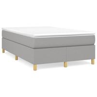 Boxspring met matras stof lichtgrijs 120x190 cm