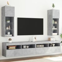 Tv-meubel met LED-verlichting 2 st 30,5x30x90 cm betongrijs - thumbnail