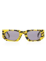 Kuboraum lunettes de soleil U8 à monture rectangulaire - Jaune