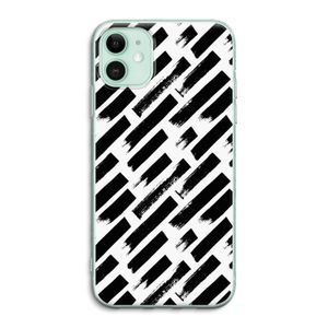 Zwarte vegen: iPhone 11 Transparant Hoesje