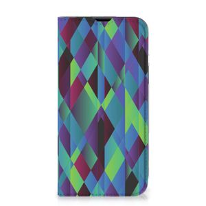 iPhone 14 Stand Case Abstract Green Blue