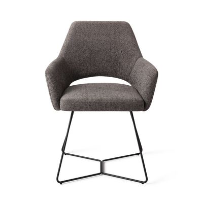 Jesper Home Yanai eetkamerstoel Amazing Grey beehive black