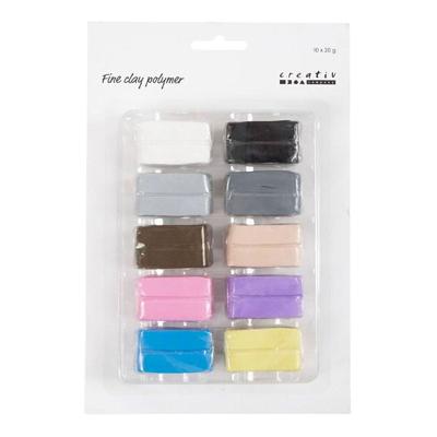 Creativ Company Fijne polymeerklei pastelkleuren, 10x20 gram