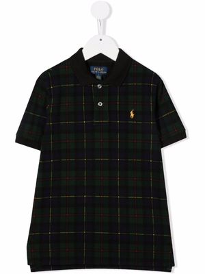 POLO RALPH LAUREN KIDS polo à carreaux - Vert