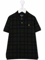 POLO RALPH LAUREN KIDS polo à carreaux - Vert