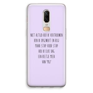 Zelfvertrouwen: OnePlus 6 Transparant Hoesje