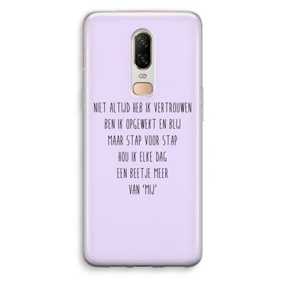 Zelfvertrouwen: OnePlus 6 Transparant Hoesje