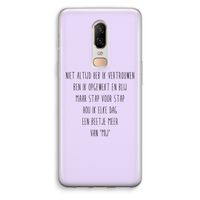 Zelfvertrouwen: OnePlus 6 Transparant Hoesje Zelfvertrouwen: OnePlus 6 Transparant Hoesje