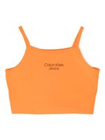 Calvin Klein Kids débardeur crop à logo imprimé - Orange