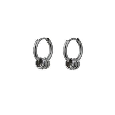 Go Dutch Label Creolen met Ringetjes Zilver