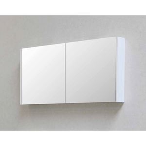 Spiegelkast BWS Salt 2 Deuren 100x60 cm Incl. Planchetten Ice White