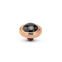 Melano Twisted Smooth Gem Steentje Hematite | Rosé