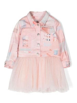 Lapin House robe en tulle à imprimé graphique - Rose