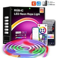 Wifi controle 12v 5m rgb flexibele diy neon smart led strip 500cm led strip 300 blubs lichten bluetooth kleur usb veranderlijk Lightinthebox