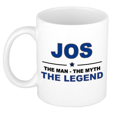 Jos cadeau mok - man myth legend - naam koffiemok - 300 ml - collega - vaderdag