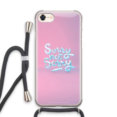 Sorry not sorry: iPhone 7 Transparant Hoesje met koord