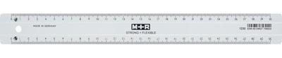 M+R Strong & Flexibel lat, met schaalverdeling voor recht- en linkshandigen, 30 cm, transparant