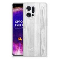 OPPO Find X5 | Bumper Hoesje | White Wood
