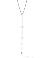 David Yurman collier Y en argent sterling serti de diamants et de perles - thumbnail