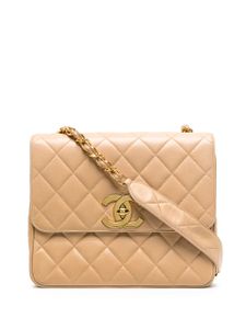 CHANEL Pre-Owned sac porté épaule Classic Flap (1995) - Tons neutres