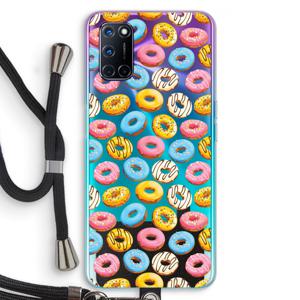 Pink donuts: Oppo A52 Transparant Hoesje met koord