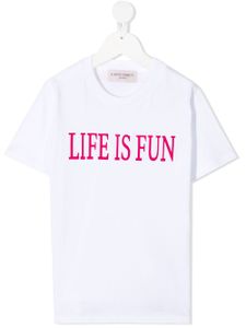 Alberta Ferretti Kids t-shirt à slogan imprimé - Blanc