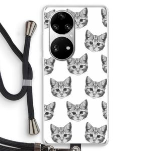 Kitten: Huawei P50 Pro Transparant Hoesje met koord
