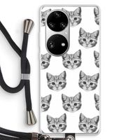 Kitten: Huawei P50 Pro Transparant Hoesje met koord
