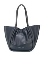 Proenza Schouler sac à main froncé à logo imprimé - Bleu - thumbnail