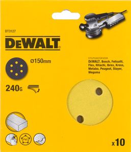 DeWalt Accessoires Schuurschijf, Ø150mm, 6 gaten (DW443/D26410), K240 - DT3127-QZ