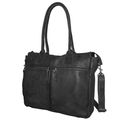 Bear Design Business Schoudertas Binni met Laptopvak 17&apos;&apos; Zwart