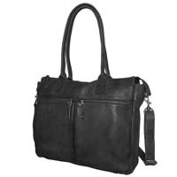 Bear Design Business Schoudertas Binni met Laptopvak 17&apos;&apos; Zwart