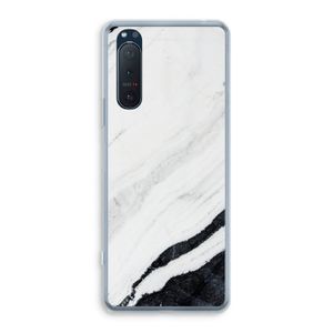 Elegante marmer: Sony Xperia 5 II Transparant Hoesje