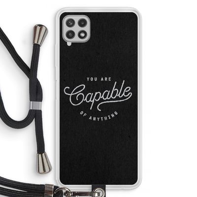 Capable: Samsung Galaxy A22 4G Transparant Hoesje met koord
