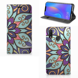 Huawei P Smart Plus Smart Cover Purple Flower