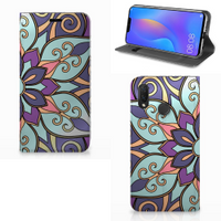 Huawei P Smart Plus Smart Cover Purple Flower - thumbnail