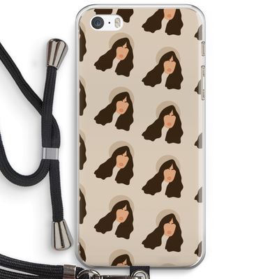 Bonjour mon amour: iPhone 5 / 5S / SE Transparant Hoesje met koord