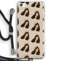 Bonjour mon amour: iPhone 5 / 5S / SE Transparant Hoesje met koord