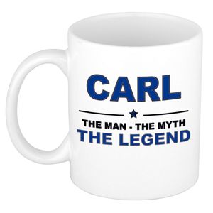 Carl The man, The myth the legend cadeau koffie mok / thee beker 300 ml