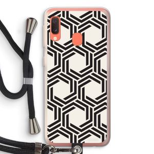 Geometrisch patroon: Samsung Galaxy A20e Transparant Hoesje met koord