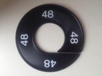 Maatring zwart/wit 48