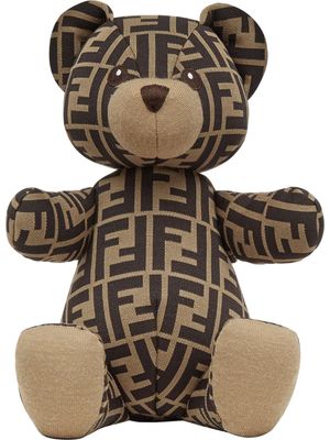 Fendi Kids ourson à imprimé logo FF - Marron