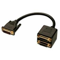 DVI-adapter LINDY 41215 18 cm Zwart