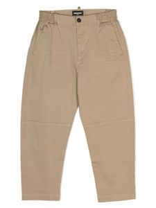 DSQUARED2 KIDS pantalon en coton à taille élastique - Tons neutres