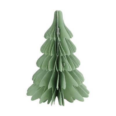 Dijk Natural Collections Kerstboom papier 12x12x18cm licht groen