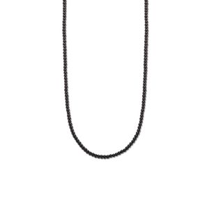 Ketting zilver-glas zilverkleurig-zwart 3 mm 40-44 cm