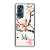 Japanse bloemen: Oppo Find X3 Neo Transparant Hoesje