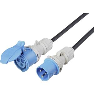 Sygonix SY-5244052 Stroom Verlengkabel 16 A Zwart 10 m H07RN-F 3G 2,5 mm² Weerbestendig, Geschikt voor buiten